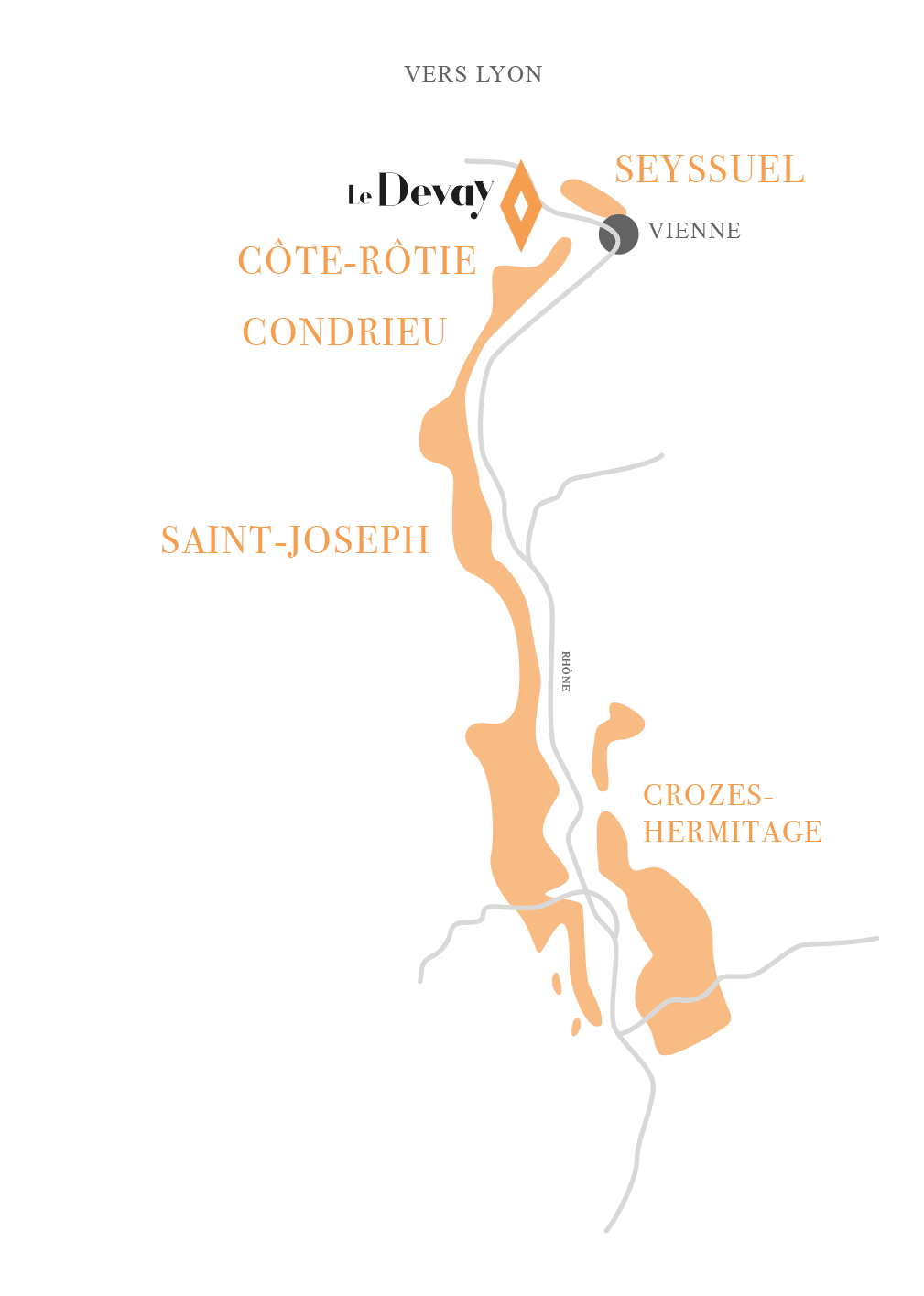 Carte du vignoble du Château Le Devay